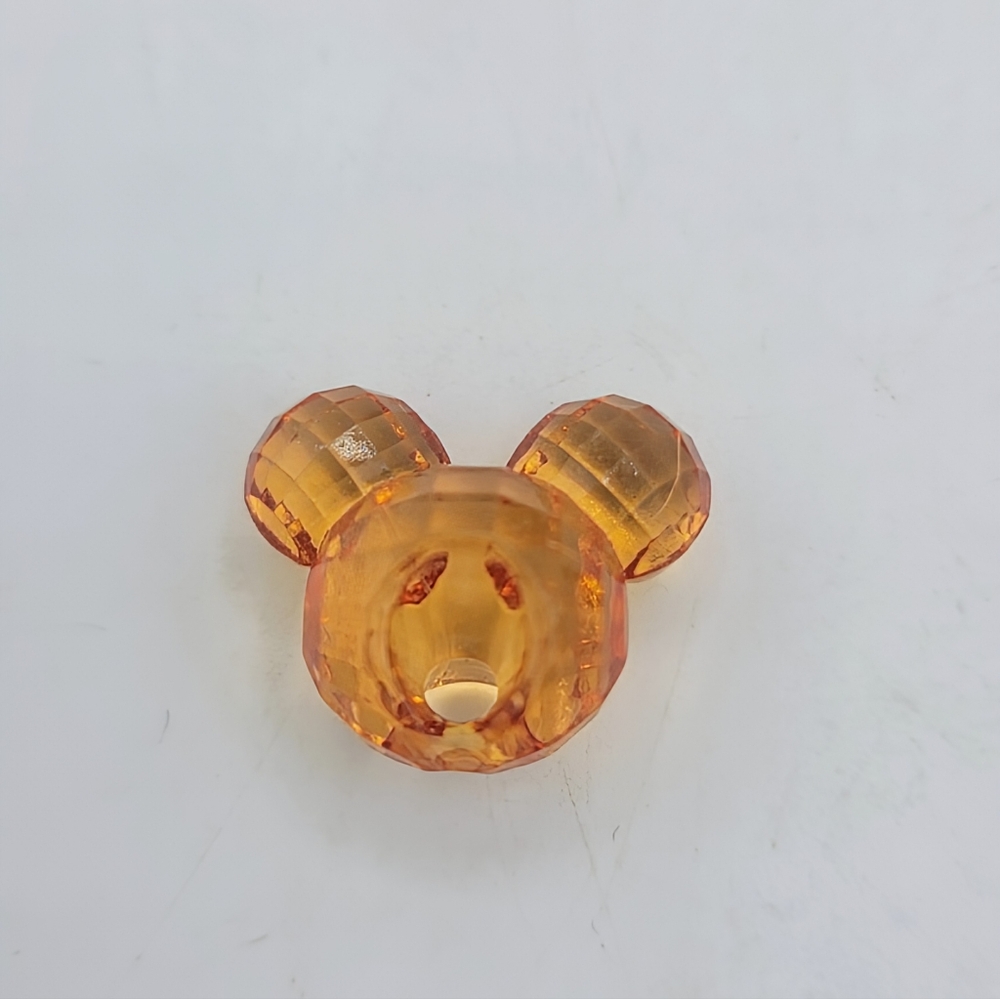 Lot of Vintage Mickey Head Acrylic Beads Amber Honey 90s Disney Style Craft - Picture 4 of 7